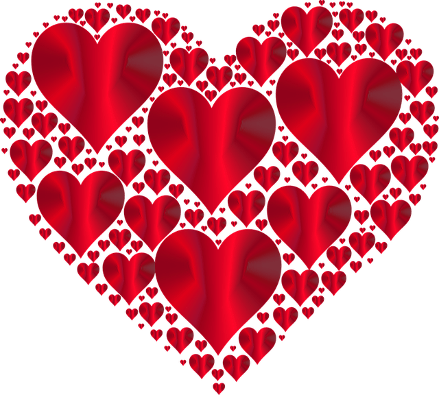 valentine's decoration ideas for your garage door - vinyl hearts