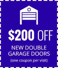 $200 Off New Double Garage Doors