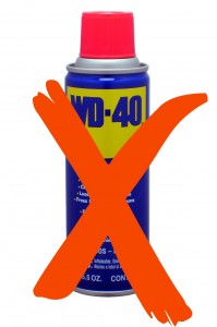 don't use wd-40 to fix garage door noises